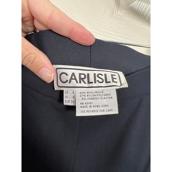 Carlisle Wool Dress Trouser Pants Straight Leg Blue Capsule - Picture 4 of 7